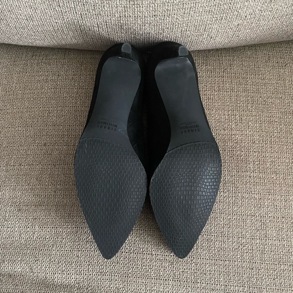 Stuart Weitzman black suede slip on booties - Picture 7 of 7